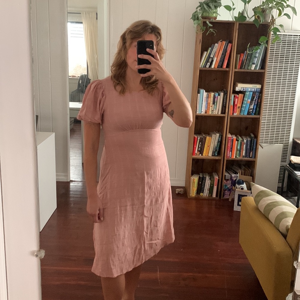 Auguste Empire-waist Midi Dress